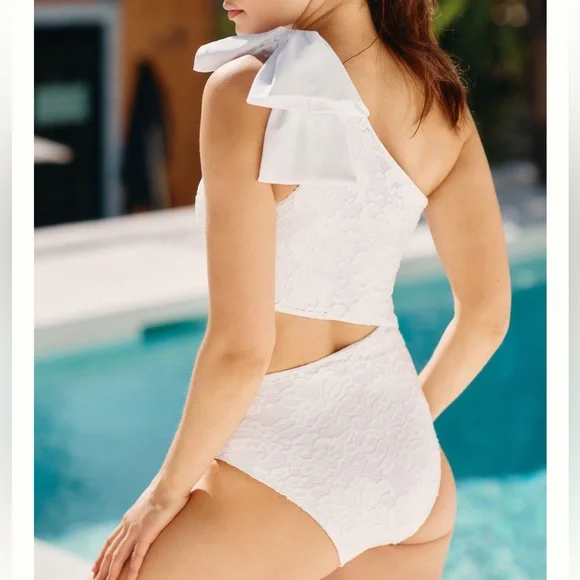 Beach Riot Selena One Piece Bridal Swimsuit Medium - Picture 4 of 13